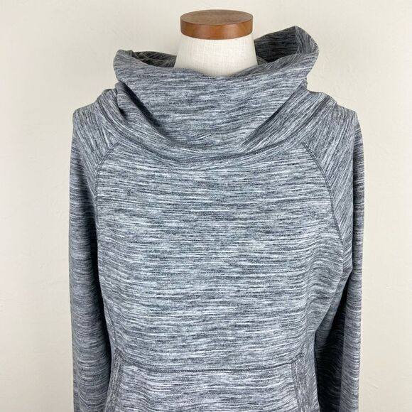 L.L. Bean Cozy Cowl Neck Pullover Sweatshirt - Marled Gray - Picture 4 of 7